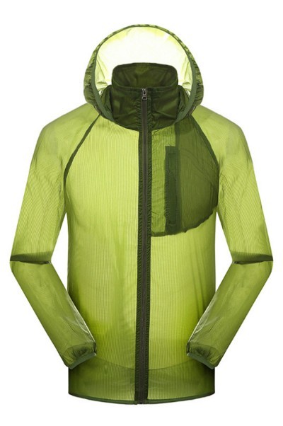 SKJ013 orders outdoor sunscreen skin clothes, men's and women's windbreakers, long skin windbreakers, summer breathable ultra-thin UV air-conditioned shirts and beach clothes. front view